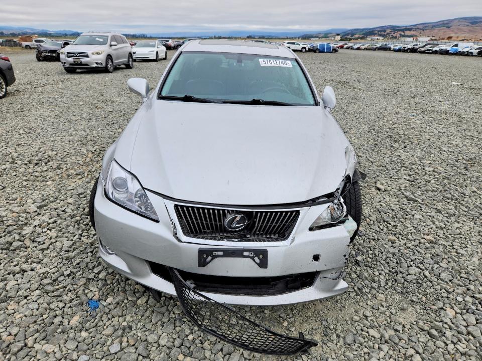 2010 Lexus Is VIN JTHBE5C25A5024379 COPART salvage auction — FRONT END, Ca - Salvage Certificate, sold $1,150 on 2026-07-09 (photo 5)