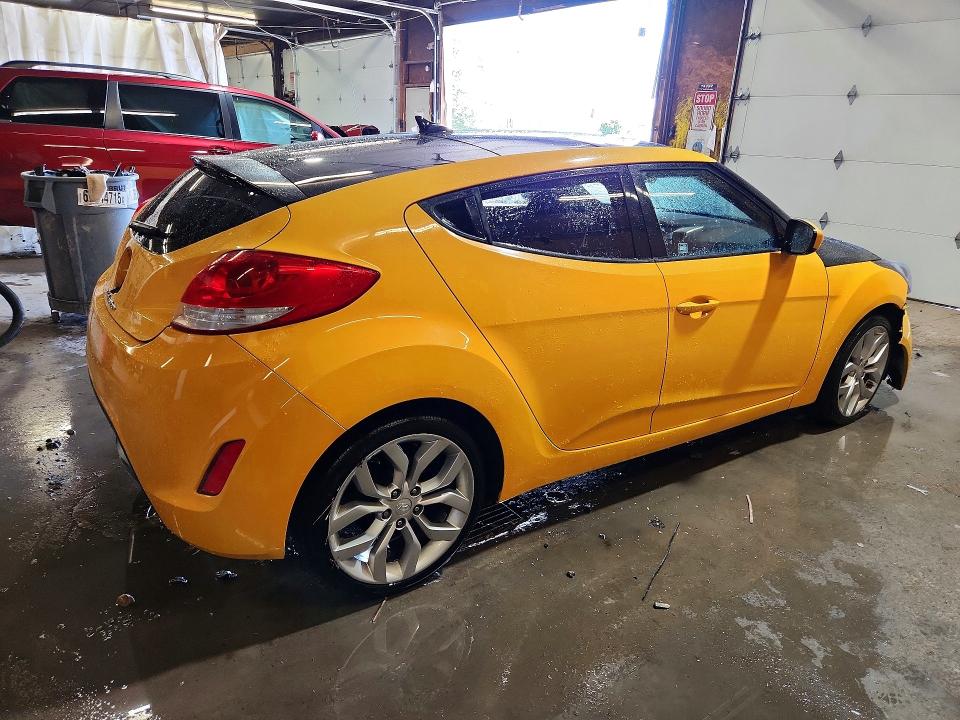 2012 Hyundai Veloster VIN KMHTC6AD2CU078667 COPART salvage auction — FRONT END, PA - CERTIFICATE OF SALVAGE, sold $350 on 2026-07-02 (photo 3)
