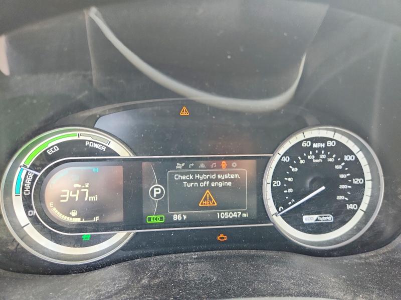 2017 Kia Niro VIN KNDCE3LC0H5029891 COPART salvage auction — FRONT END, Tx - Salvage Vehicle Title, sold $2,650 on 2026-07-16 (photo 9)