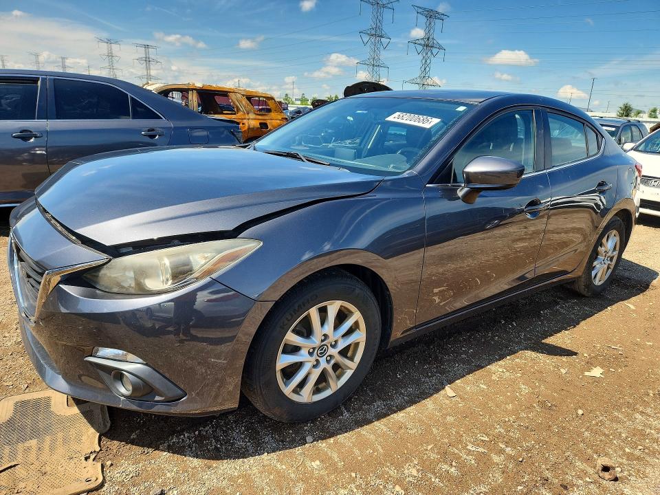 2016 Mazda 3 VIN JM1BM1X77G1302024 COPART salvage auction — FRONT END, Wv - Salvage Certificate, sold $2,200 on 2026-07-28 (photo 1)