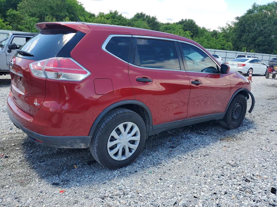 2016 Nissan Rogue VIN KNMAT2MV6GP697446 COPART salvage auction — WATER/FLOOD, MO - SALVAGE CERTIFICATE OF TITLE, sold $350 on 2026-07-27 (photo 3)