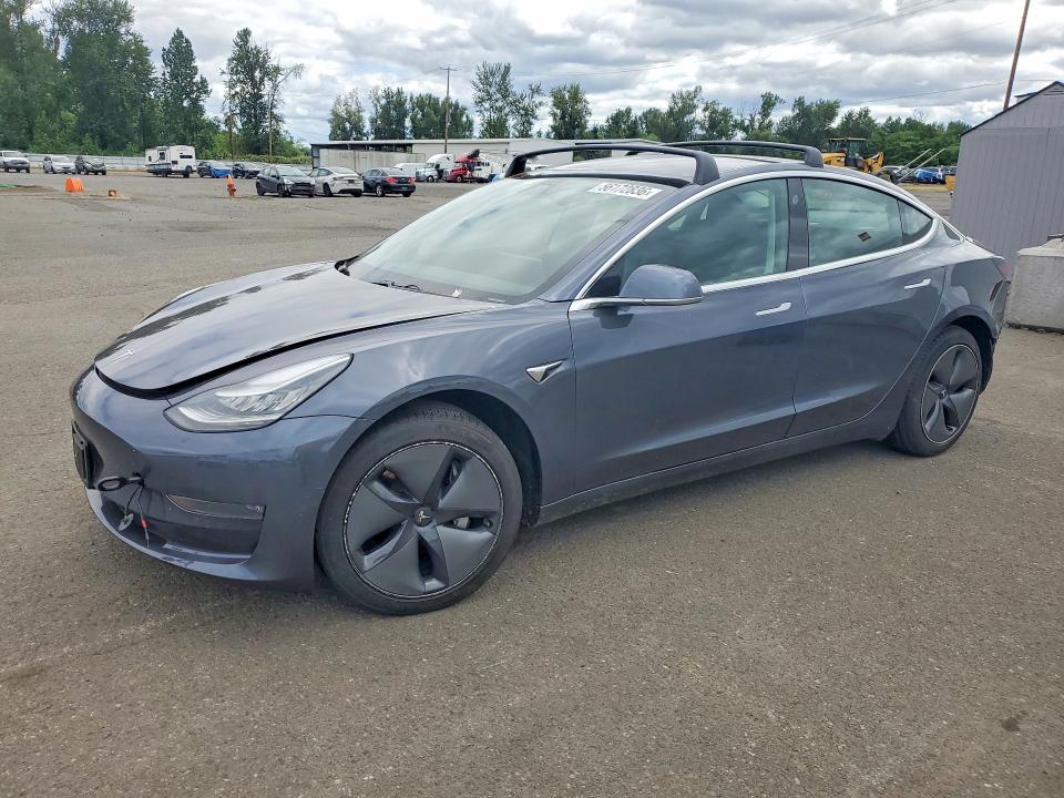 2019 Tesla Model 3 VIN 5YJ3E1EB6KF453199 COPART salvage auction — REAR END, Or - Salvage Title Certificate, sold $8,200 on 2026-07-27 (photo 1)