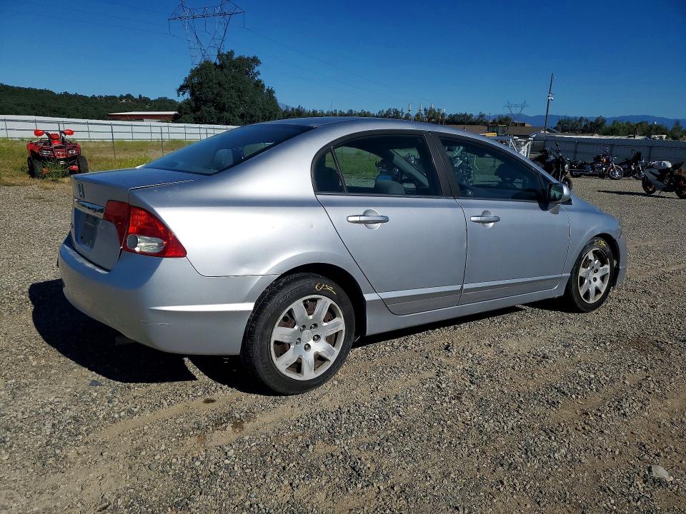 2011 Honda Civic VIN 19XFA1F55BE041654 COPART salvage auction — REAR END, Ca - Salvage Certificate, sold $775 on 2026-07-10 (photo 3)