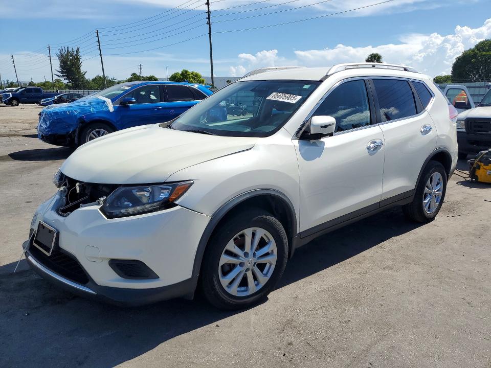 2016 Nissan Rogue VIN JN8AT2MV2GW150748 COPART salvage auction — FRONT END, Fl - Cert Of Ttl-Rebuilt&Slvg Rbld, sold $1,200 on 2026-07-27 (photo 1)