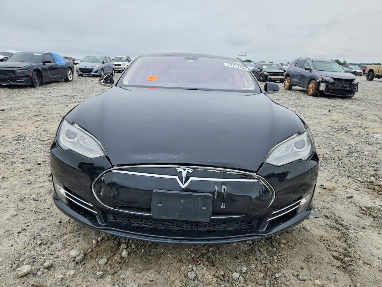 2013 Tesla Model S VIN 5YJSA1CN3DFP26350 COPART salvage auction — Front End, GA - CERTIFICATE OF TITLE (P), sold $525 on 2026-07-01 (photo 5)
