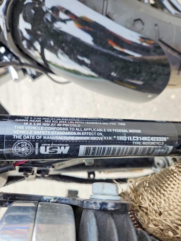 2019 Harley-davidson Sportster VIN 1HD1LC314KC423326 COPART salvage auction — SIDE, NY - MV-907A SALVAGE CERTIFICATE, sold $575 on 2026-07-27 (photo 8)