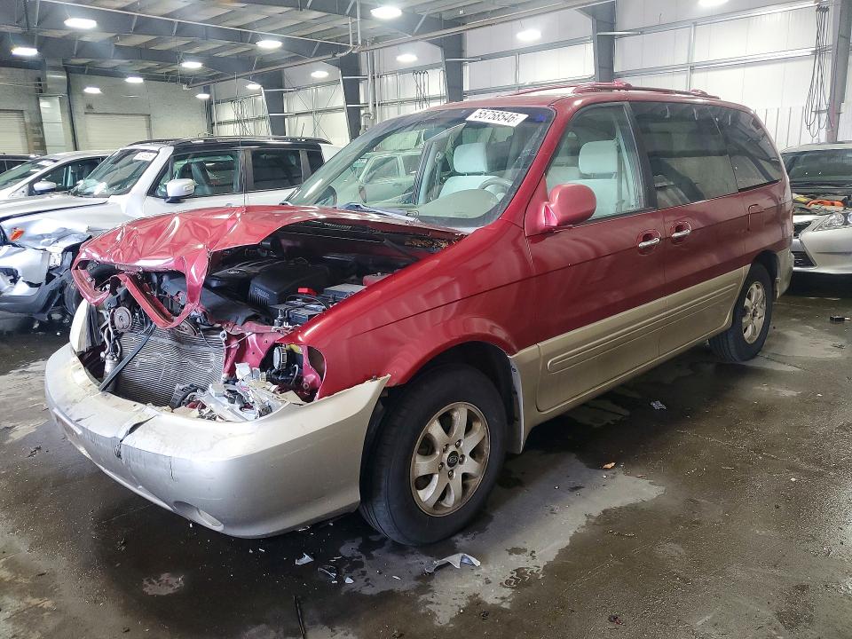 2004 Kia SEDONA VIN KNDUP131046527952 COPART salvage auction — FRONT END, Mn - Cert Of Title-Salvage, sold $600 on 2026-07-28 (photo 1)
