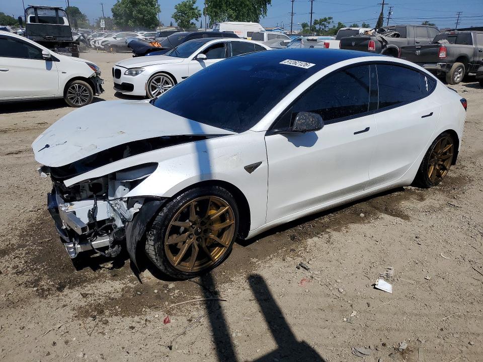 2022 Tesla Model 3 VIN 5YJ3E1EA7NF167664 COPART salvage auction — FRONT END, Ca - Salvage Certificate, sold $6,100 on 2026-07-08 (photo 1)