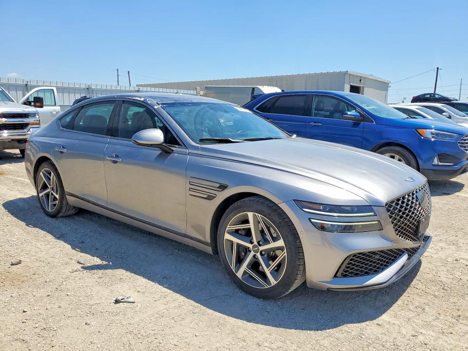 2024 Genesis G80 VIN KMTGA4SCDRU228028 COPART salvage auction — HAIL, Ia - Cert Of Title-Salvage Title, sold $15,900 on 2026-08-26 (photo 4)