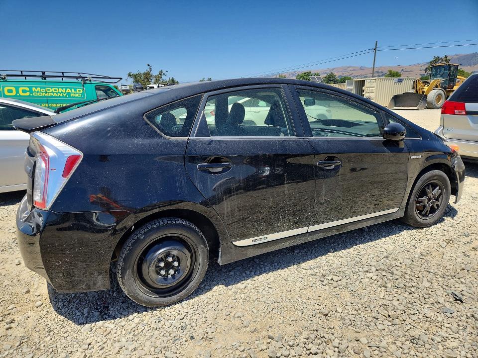 2012 Toyota Prius VIN JTDKN3DU9C5500125 COPART salvage auction — VANDALISM, Ca - Salvage Certificate, sold $525 on 2026-07-07 (photo 3)