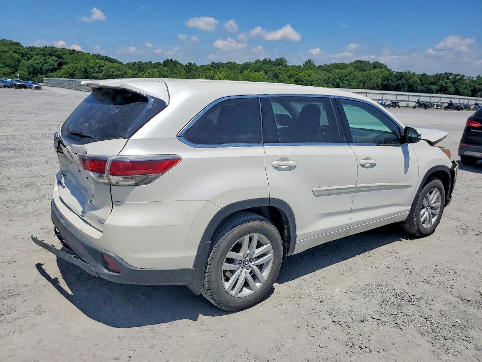 2016 Toyota Highlander VIN 5TDBKRFH7GS328270 COPART salvage auction — FRONT END, Nc - Salvage Certificate Of Title, sold $300 on 2026-07-29 (photo 3)