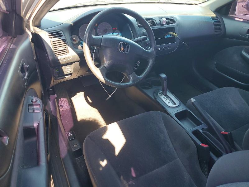 2001 Honda Civic VIN 1HGEM22551L007252 COPART salvage auction — REAR END, Ca - Salvage Certificate, sold $400 on 2026-07-02 (photo 8)