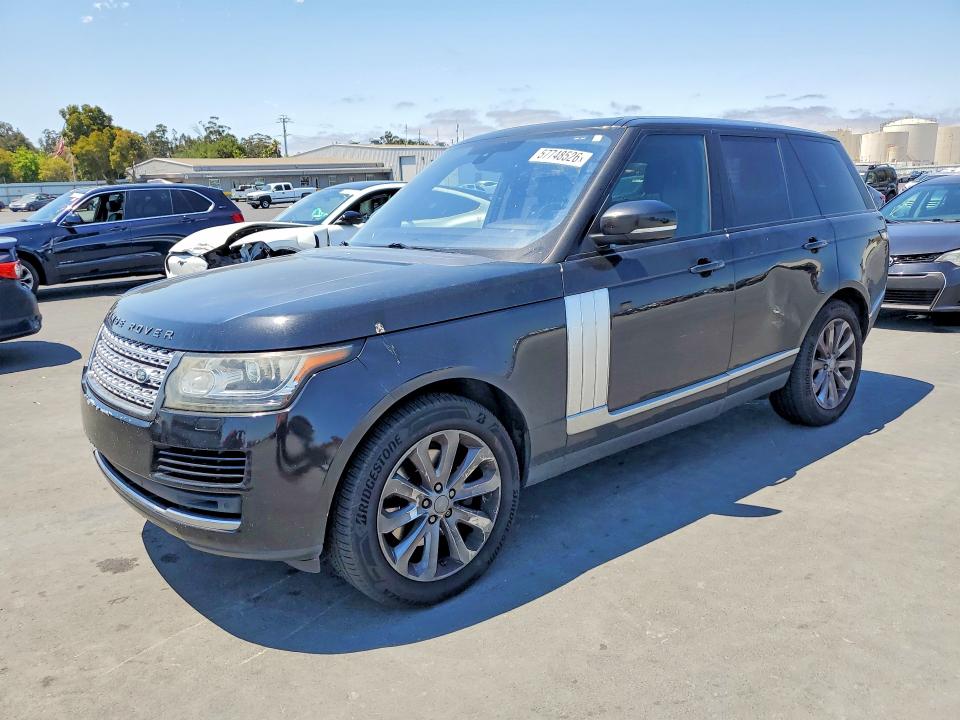 2016 Land rover RANGE ROVER VIN SALGS2KF9GA298020 COPART salvage auction — FRONT END, Ca - Salvage Certificate, sold $4,850 on 2026-07-20 (photo 1)