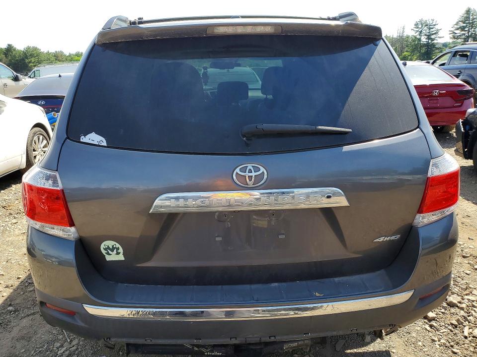 2012 Toyota Highlander VIN 5TDBK3EHXCS161153 COPART salvage auction — FRONT END, MD - CERT OF SALVAGE > 75% DAMAGE, sold $4,400 on 2026-07-27 (photo 6)