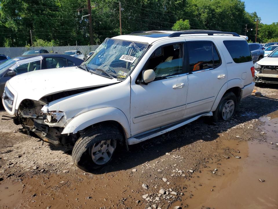 2002 Toyota Sequoia VIN 5TDBT48A52S130473 COPART salvage auction — ROLLOVER, Pa - Certificate Of Salvage, sold $425 on 2026-07-06 (photo 1)
