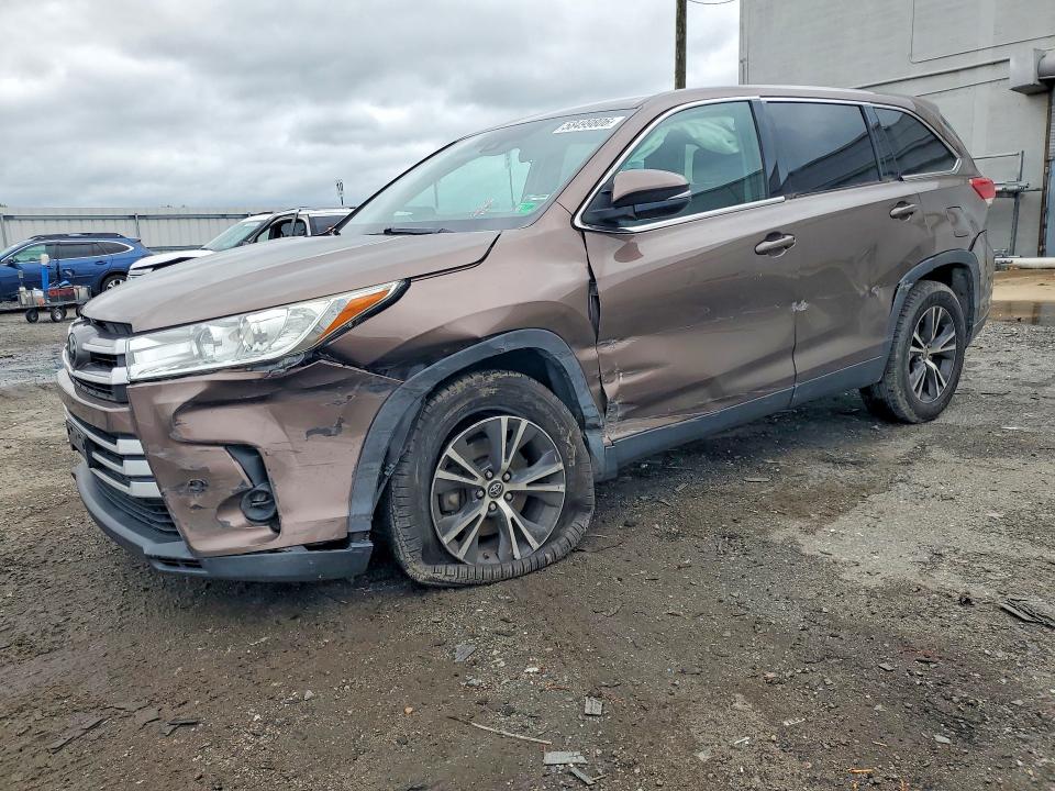 2019 Toyota Highlander VIN 5TDZARFH2KS048959 COPART salvage auction — FRONT END, Va - Cert Of Title - Salvage, sold $7,000 on 2026-07-15 (photo 1)