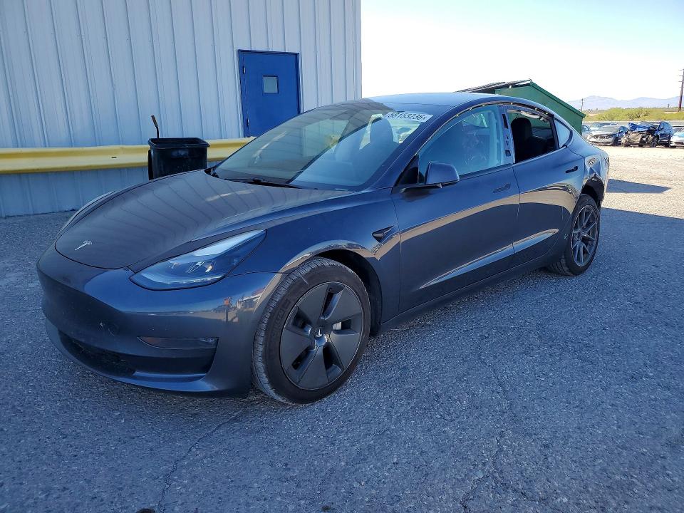 2021 Tesla Model 3 VIN 5YJ3E1EB1MF048452 COPART salvage auction — REAR END, Az - Cert Of Title - Salvage, sold $7,400 on 2026-07-10 (photo 1)