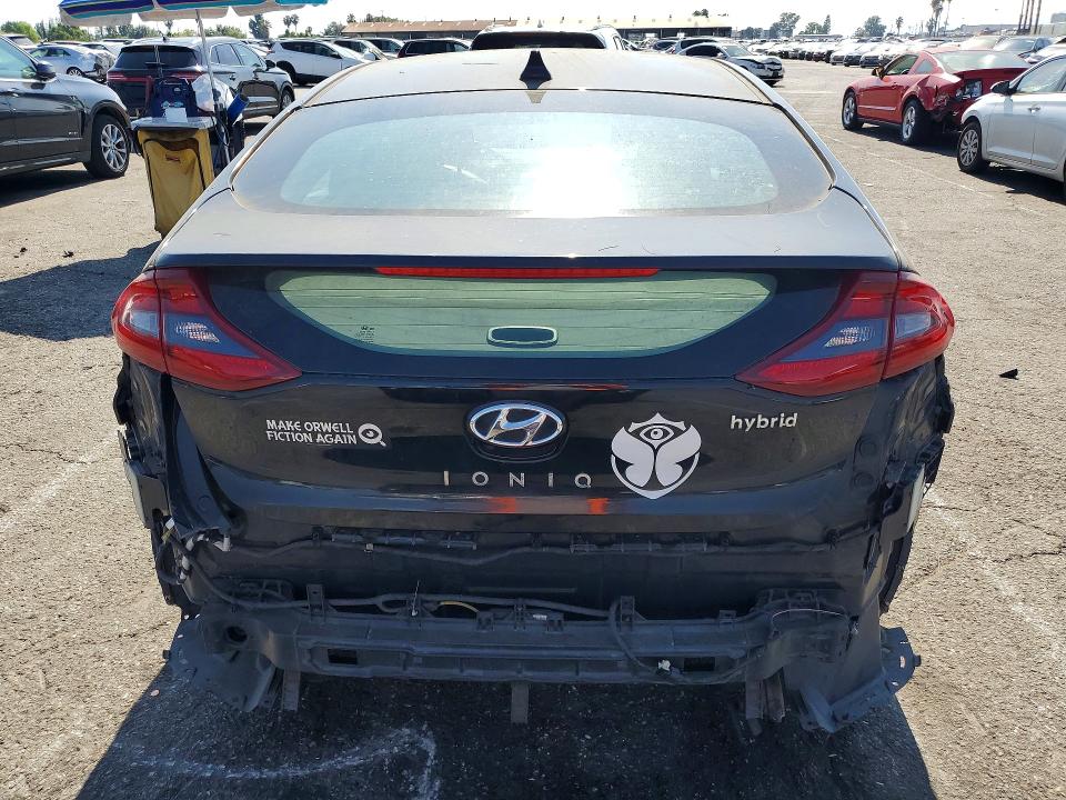 2018 Hyundai Ioniq VIN KMHC75LC4JU062650 COPART salvage auction — REAR END, Ca - Dis/Dlr/Exp Only Clean Title, sold $1,450 on 2026-07-26 (photo 6)