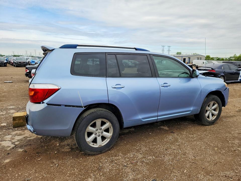 2010 Toyota Highlander VIN JTEZA3EH5A2011646 COPART salvage auction — REAR END, Il - Salvage Certificate, sold $300 on 2026-07-21 (photo 3)