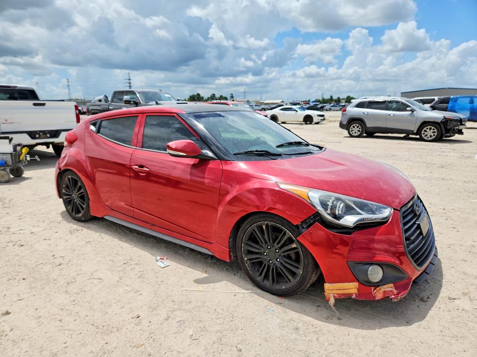 2016 Hyundai Veloster VIN KMHTC6AE7GU260959 COPART salvage auction — FRONT END, Tx - Certificate Of Title (P), sold $1,950 on 2026-07-28 (photo 4)