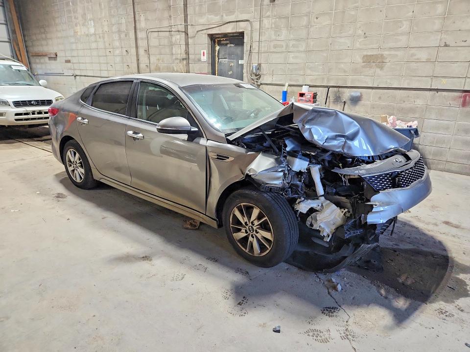 2016 Kia Optima VIN 5XXGT4L33GG104655 COPART salvage auction — FRONT END, Mn - Cert Of Title-Prior Salvage, sold $625 on 2026-07-07 (photo 4)