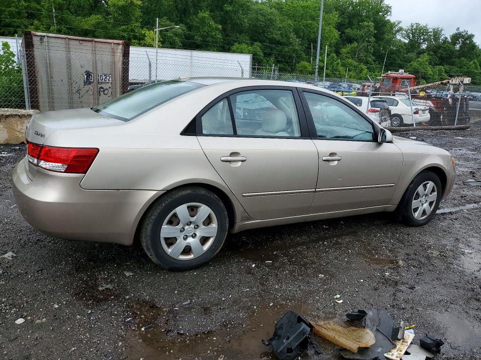 2008 Hyundai Sonata VIN 5NPET46C08H372801 COPART salvage auction — SIDE, Md - Cert Of Salvage > 75% Damage, sold $425 on 2026-07-28 (photo 3)