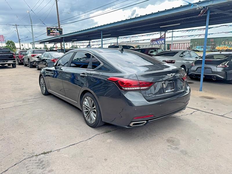 2017 Genesis G80 VIN KMHGN4JE0HU210311 COPART salvage auction — DAMAGE HISTORY, Nc - Salvage Cert-Rebuilt (P), sold $9,900 on 2026-07-08 (photo 3)
