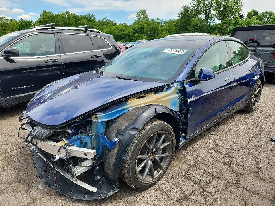 2021 Tesla Model 3 VIN 5YJ3E1EB5MF981335 COPART salvage auction — FRONT END, Ma - Cert Of Title-Reconstrctd Coll, sold $6,700 on 2026-07-02 (photo 1)