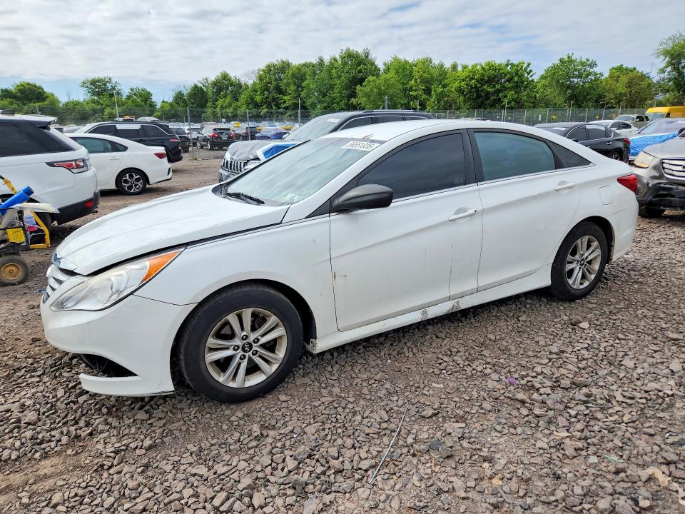 2014 Hyundai VIN 5NPEB4ACXEH837414 COPART salvage auction — FRONT END, Pa - Certificate Of Salvage, sold $600 on 2026-07-06 (photo 1)