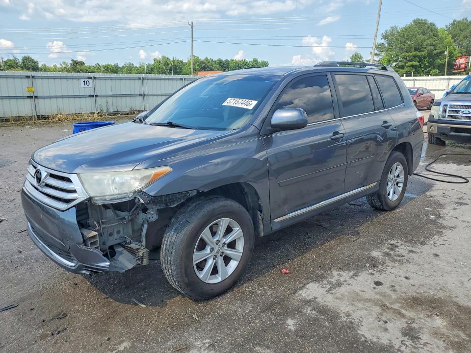 2012 Toyota Highlander VIN 5TDZK3EH6CS050971 COPART salvage auction — FRONT END, Al - Cert Of Title-Salvage Title, sold $2,750 on 2026-07-23 (photo 1)