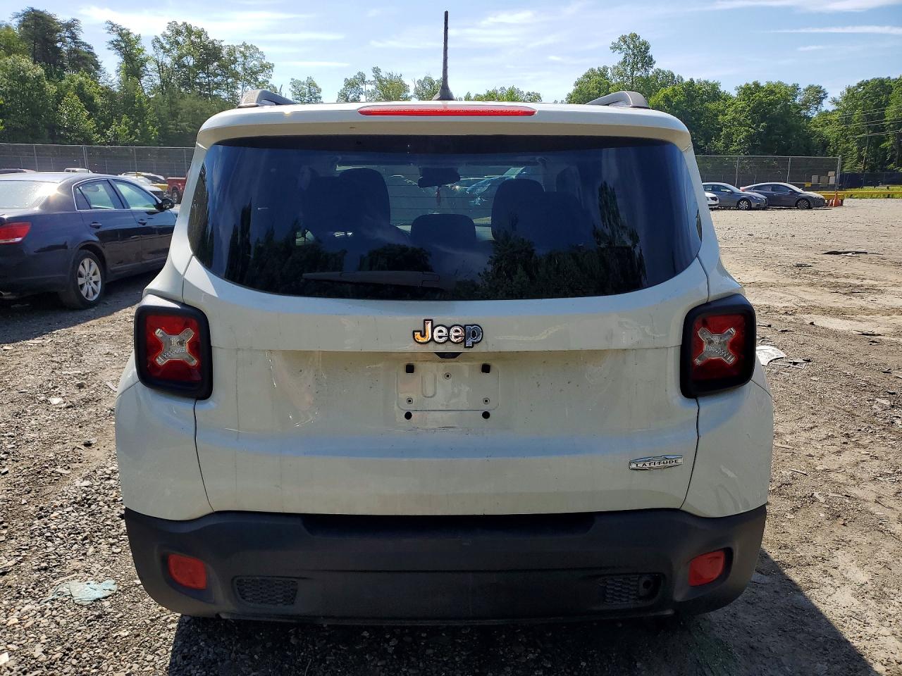 2016 Jeep Renegade VIN ZACCJABT1GPD10444 COPART salvage auction — Front End, MD - CERT OF SALVAGE > 75% DAMAGE, sold $875 on 2026-07-10 (photo 6)