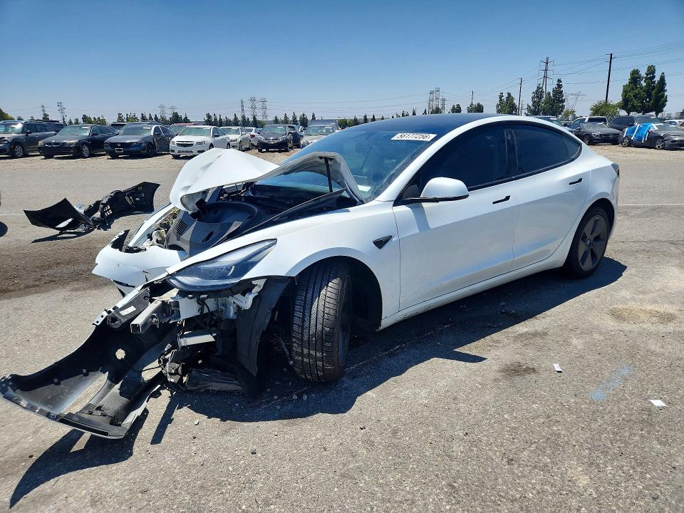 2023 Tesla VIN 5YJ3E1EA2PF578781 COPART salvage auction — FRONT END, Ca - Salvage Certificate, sold $5,000 on 2026-07-16 (photo 1)