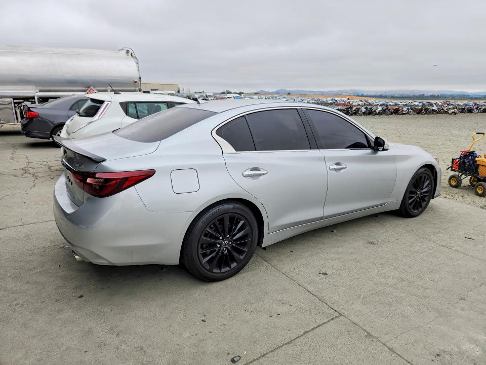 2019 Infiniti Q50 VIN JN1EV7APXKM519194 COPART salvage auction — REAR END, CA - SALVAGE CERTIFICATE, sold $4,550 on 2026-07-02 (photo 3)