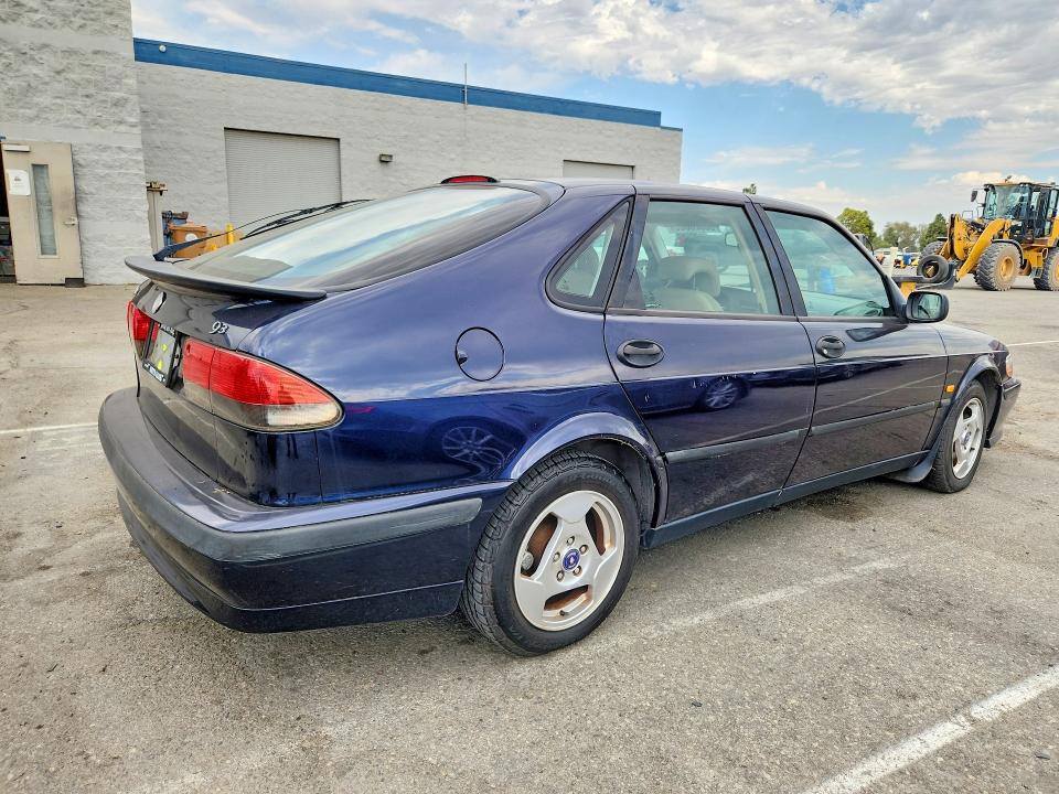 1999 Saab 9-3 VIN YS3DD58NXX2050950 COPART salvage auction — MINOR DENT/SCRATCHES, CA - APP FOR DUP CLEAN OR AC, sold $150 on 2026-08-13 (photo 3)