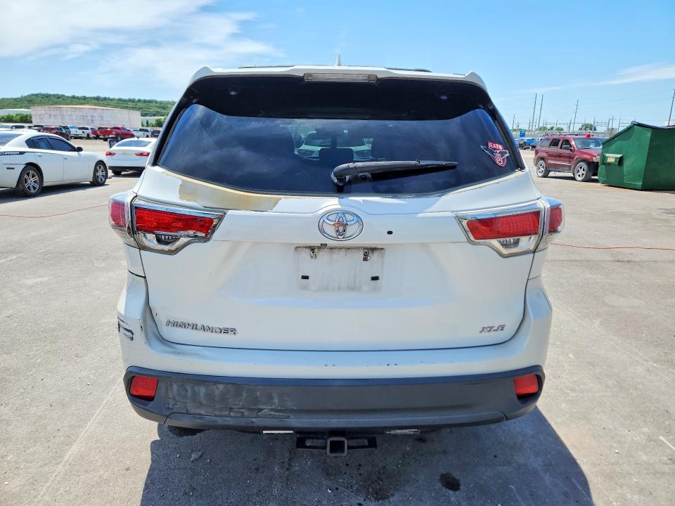 2015 Toyota Highlander VIN 5TDKKRFH4FS064486 COPART salvage auction — FRONT END, Ok - Cert Of Title-Salvage, sold $5,400 on 2026-07-15 (photo 6)