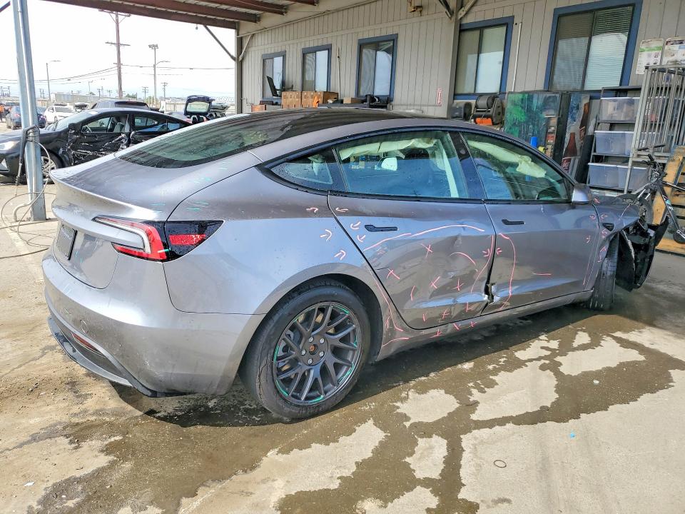 2025 Tesla Model 3 VIN 5YJ3E1EA8SF068993 COPART salvage auction — FRONT END, Ca - Salvage Certificate, sold $12,200 on 2026-07-27 (photo 3)