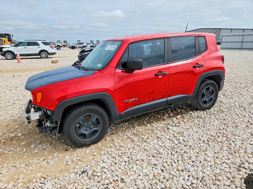 2019 Jeep Renegade VIN ZACNJAAB8KPK37967 COPART salvage auction — FRONT END, Tx - Cert Of Title-Rebuilt Salvage, sold $900 on 2026-07-16 (photo 1)