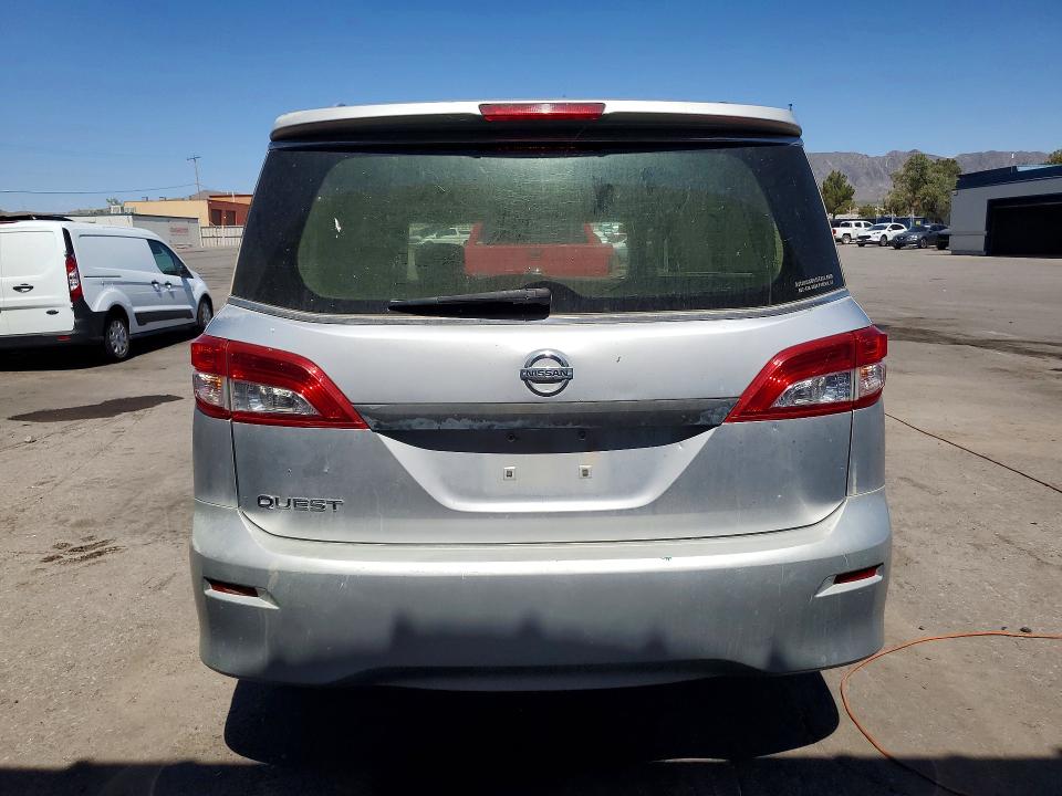 2014 Nissan Quest VIN JN8AE2KP7E9106531 COPART salvage auction — MINOR DENT/SCRATCHES, Az - Certificate Of Title, sold $425 on 2026-07-17 (photo 6)