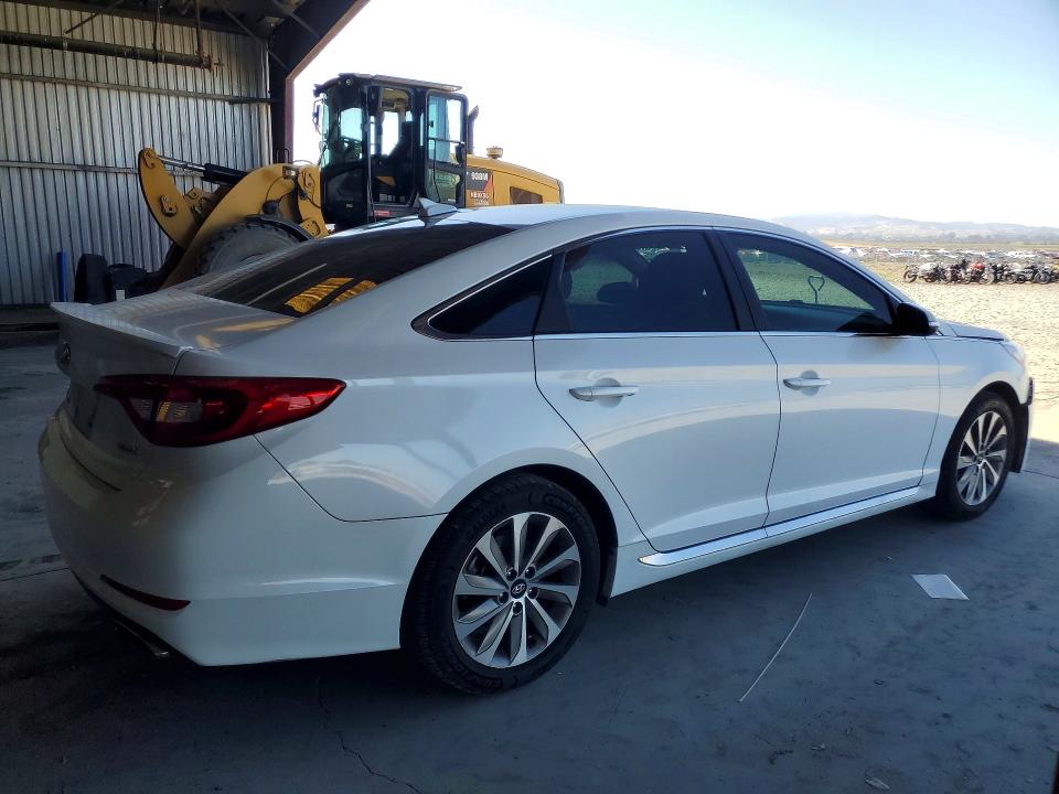 2017 Hyundai Sonata VIN 5NPE34AF3HH555580 COPART salvage auction — VANDALISM, Ca - Salvage Certificate, sold $2,000 on 2026-07-02 (photo 3)
