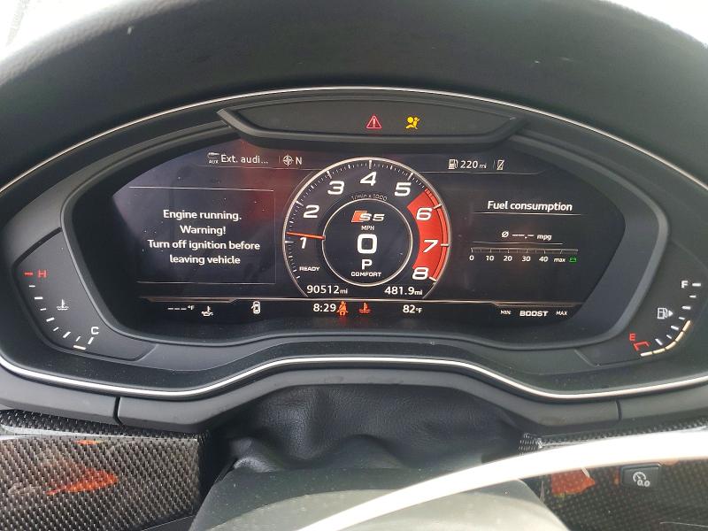 2018 Audi VIN WAUR4AF57JA010263 COPART salvage auction — FRONT END, Tn - Salvage Certificate, sold $6,500 on 2026-07-15 (photo 9)