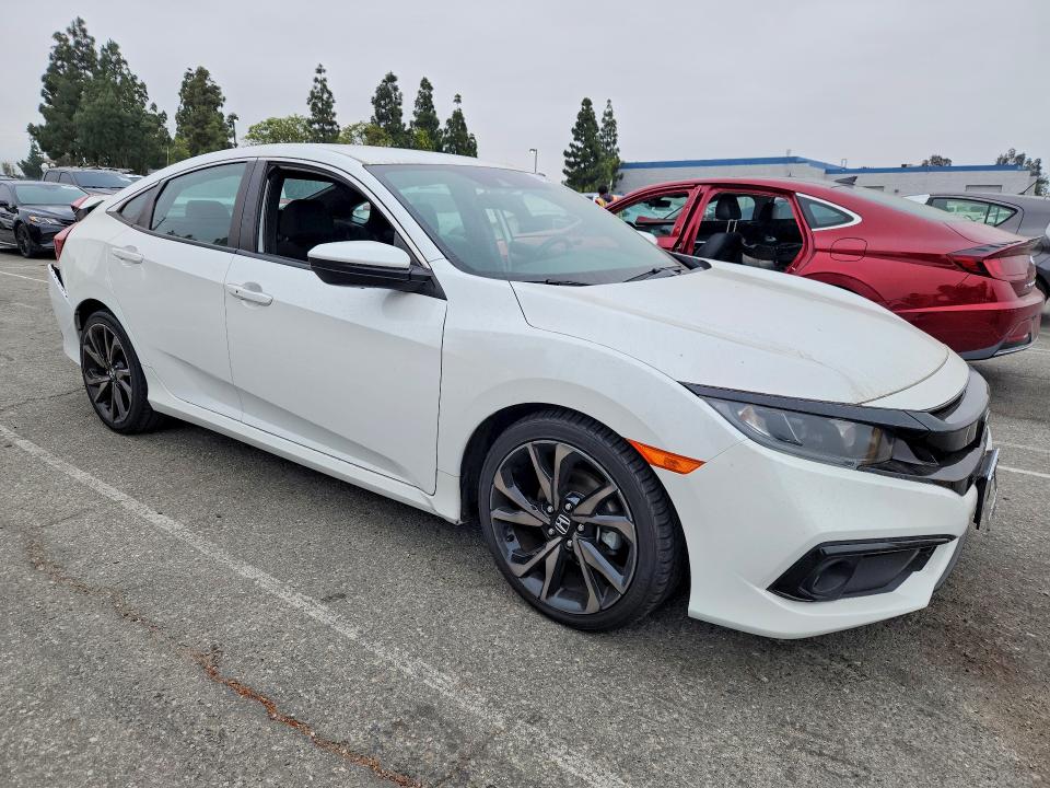 2020 Honda Civic VIN 2HGFC2F82LH581030 COPART salvage auction — REAR END, Ca - Salvage Certificate, sold $7,500 on 2026-07-28 (photo 4)