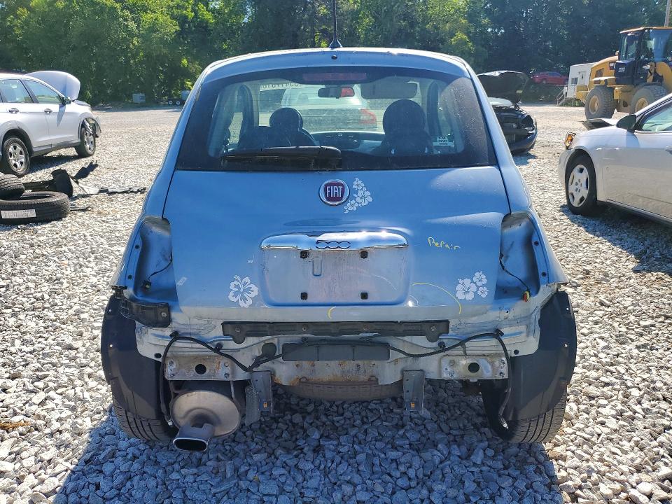 2015 Fiat 500 VIN 3C3CFFAR7FT507585 COPART salvage auction — REAR END, MA - CERT OF TITLE-RECONSTRCTD COLL, sold $300 on 2026-08-06 (photo 6)
