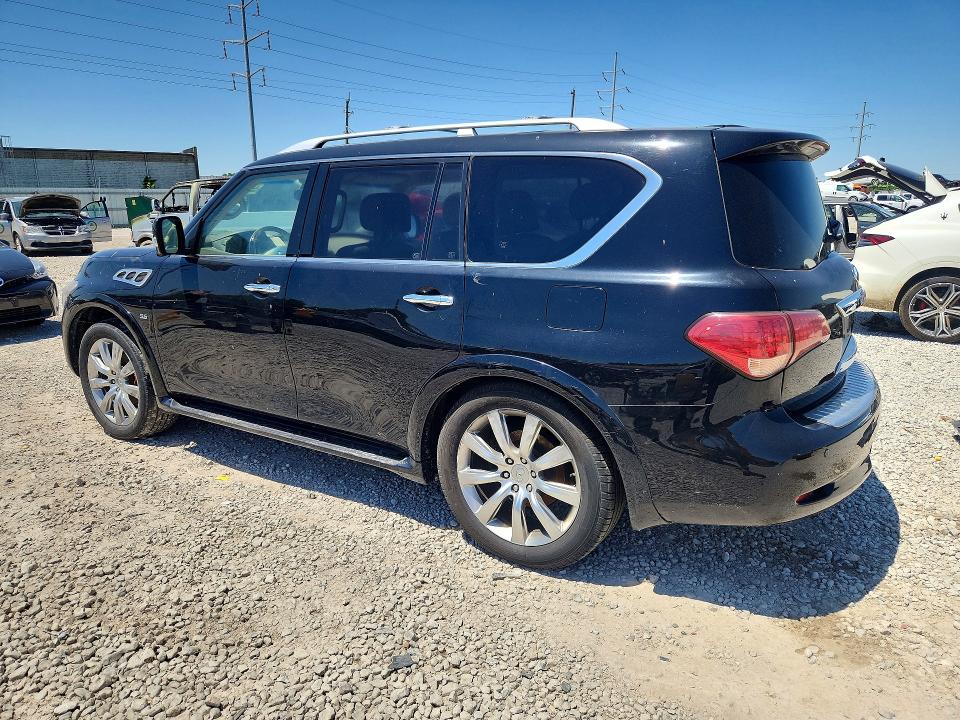 2014 Infiniti Qx80 VIN JN8AZ2NE1E9066235 COPART salvage auction — FRONT END, Oh - Certificate Of Title, sold $2,950 on 2026-07-31 (photo 2)