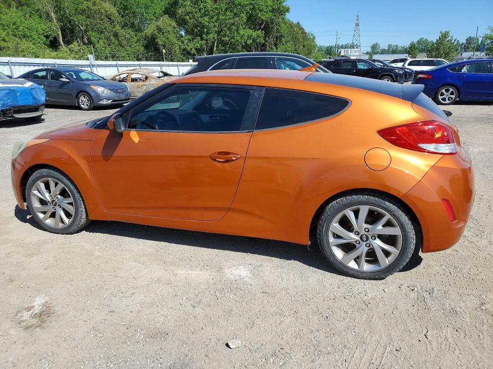 2016 Hyundai Veloster VIN KMHTC6AD0GU266383 COPART salvage auction — MECHANICAL, On - Permit No Brand - Unfit, sold $1,350 on 2026-07-09 (photo 2)