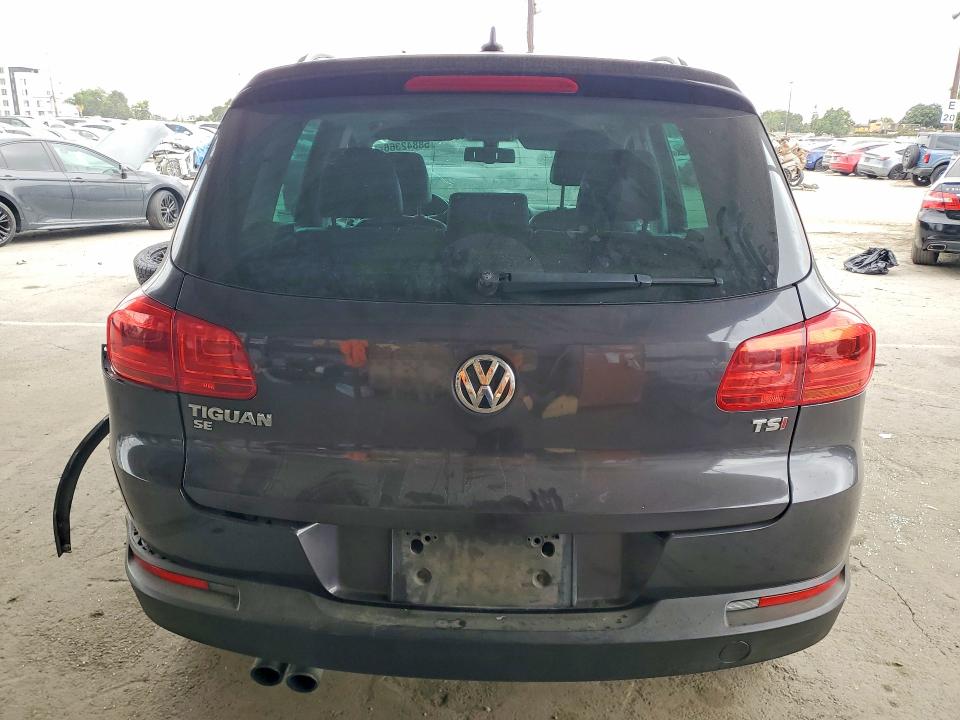 2016 Volkswagen Tiguan VIN WVGAV7AX3GW588344 COPART salvage auction — REAR END, Ca - Salvage Certificate, sold $725 on 2026-08-06 (photo 6)