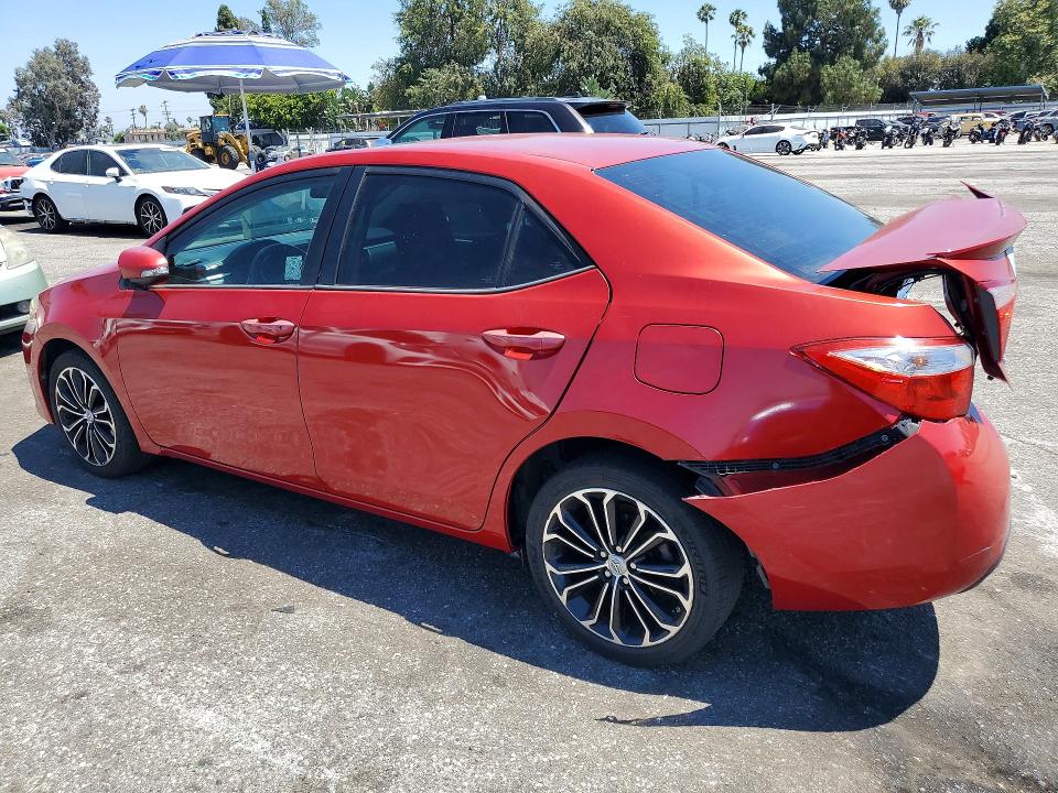 2015 Toyota VIN 5YFBURHE2FP309288 COPART salvage auction — REAR END, Ca - Salvage Certificate, sold $2,150 on 2026-07-28 (photo 2)