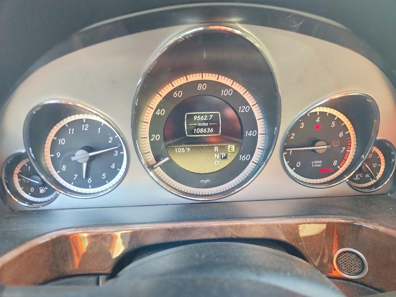 2012 Mercedes-benz E-klasse VIN WDDHF5KB8CA555537 COPART salvage auction — SIDE, TX - SALVAGE VEHICLE TITLE, sold $3,650 on 2026-07-31 (photo 9)