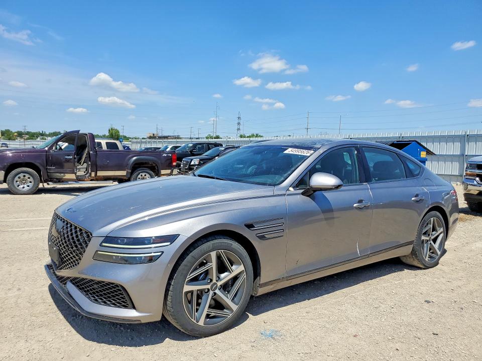 2024 Genesis G80 VIN KMTGA4SCDRU228028 COPART salvage auction — HAIL, Ia - Cert Of Title-Salvage Title, sold $15,900 on 2026-08-26 (photo 1)