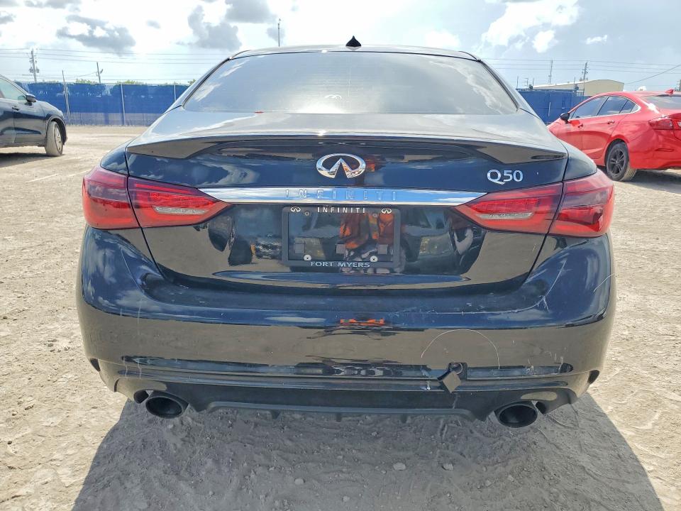 2019 Infiniti Q50 VIN JN1EV7AP6KM514865 COPART salvage auction — FRONT END, Fl - Cert Of Title Slvg Rebuildable, sold $1,350 on 2026-07-22 (photo 6)