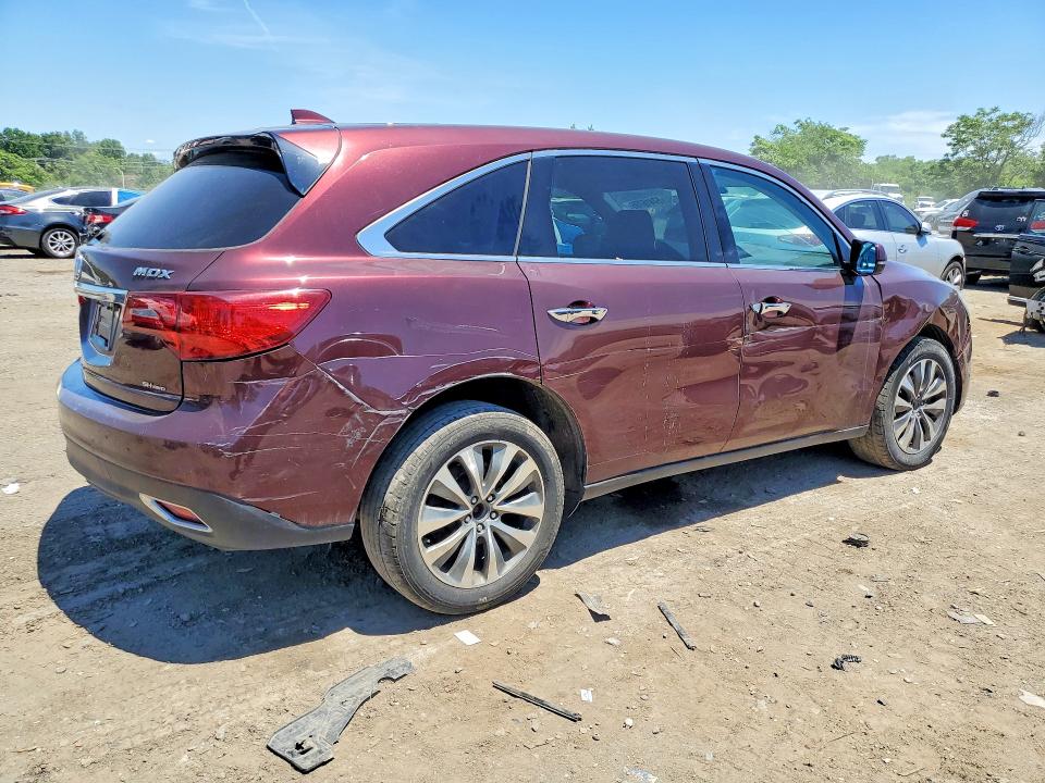2016 Acura Mdx VIN 5FRYD4H49GB053974 COPART salvage auction — SIDE, Va - Certificate Of Title, sold $3,900 on 2026-07-03 (photo 3)